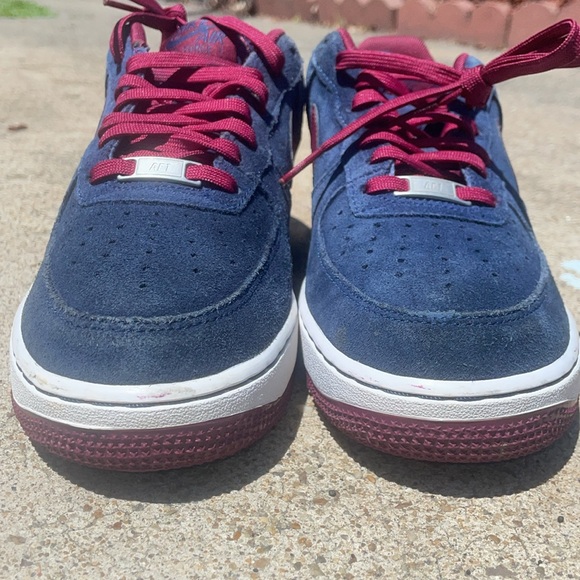 Nike Air Force 1 Low Midnight Navy Deep Garnet 2014 - Picture 8 of 13